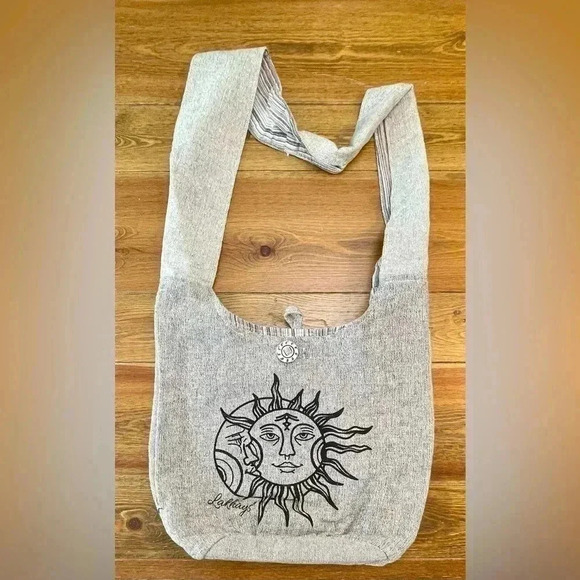 Hippie Crossbody Bag | Sun & Moon | Tote | Heather Gray Large - Picture 1 of 4